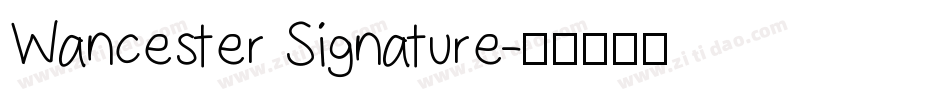 Wancester Signature字体转换